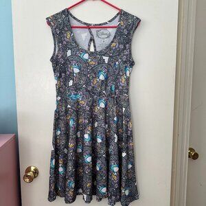 SUMMER SALE! Hot Topic Disney Alice in Wonderland Stained-Glass Print Dress – M